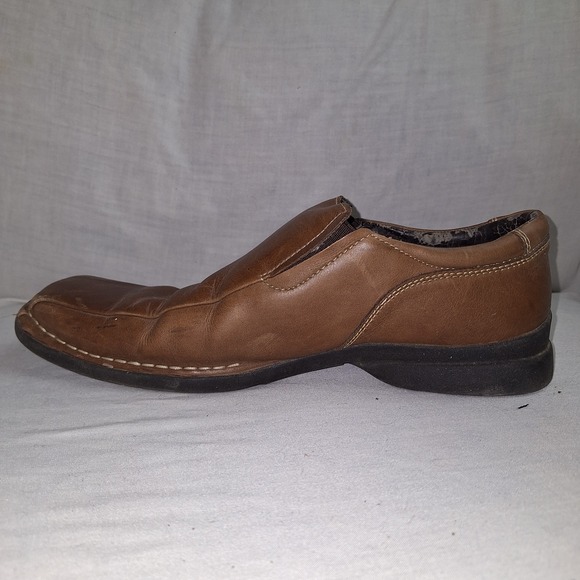Kenneth Cole Reaction Shoes Loafers Men\'s 12M Slip-On Brown Leather Square Toe main image 7